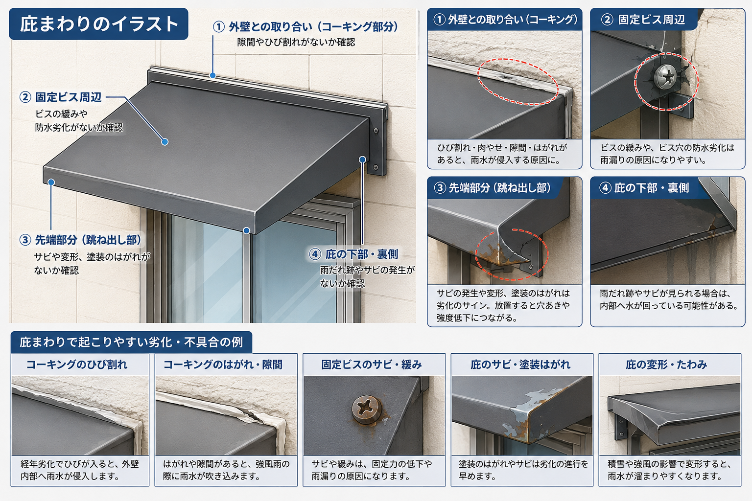 【図解】軒と庇の違いが一目でわかる|千葉・埼玉・茨城地域密着|縁の和リフォーム | 株式会社縁和